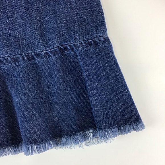 Cloth & Stone Blue Denim Peplum Shirt | XS - Picture 6 of 12